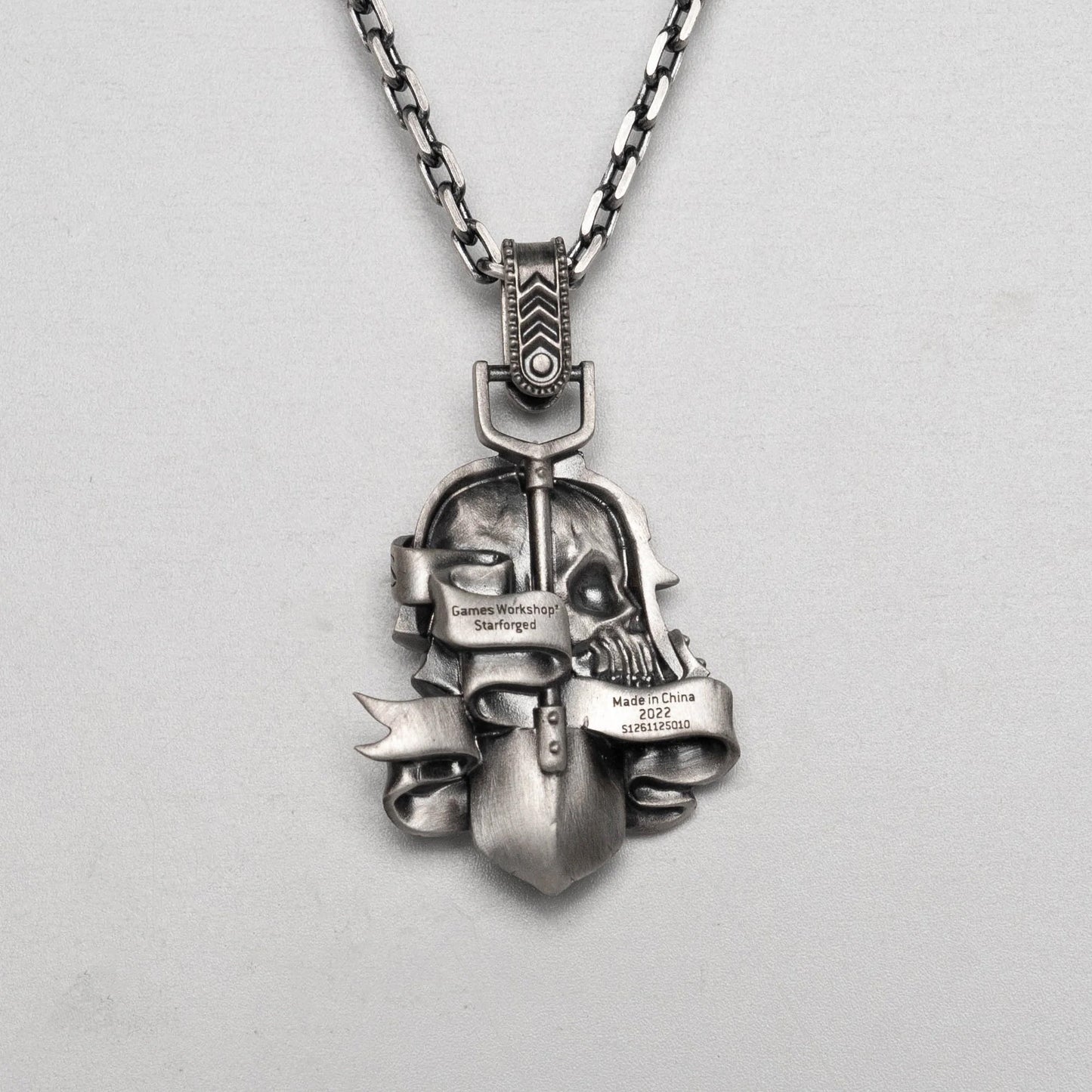 Memento Mori Pendant – Inspired by Death Korps of Krieg | Warhammer Fan Tribute Jewelry by Starforged