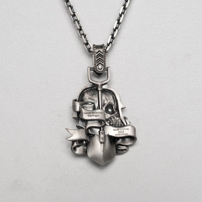 Memento Mori Pendant – Inspired by Death Korps of Krieg | Warhammer Fan Tribute Jewelry by Starforged