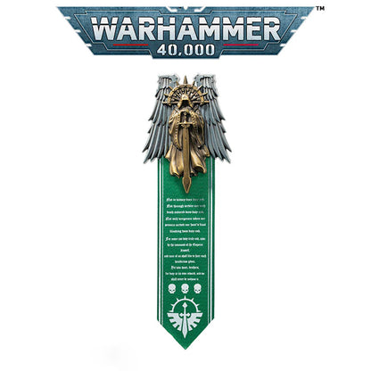 Gothic Warrior Inspired Brooch – Seal Emblem Pin | Grim Sci-Fi Badge Accessory