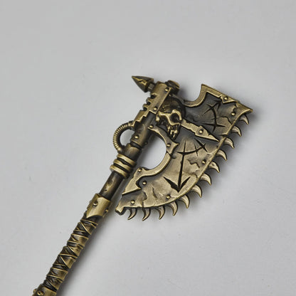 Chainaxe Keychain – Chaos Space Marine Cosplay Prop | Warhammer Inspired Fan Gift by Starforged