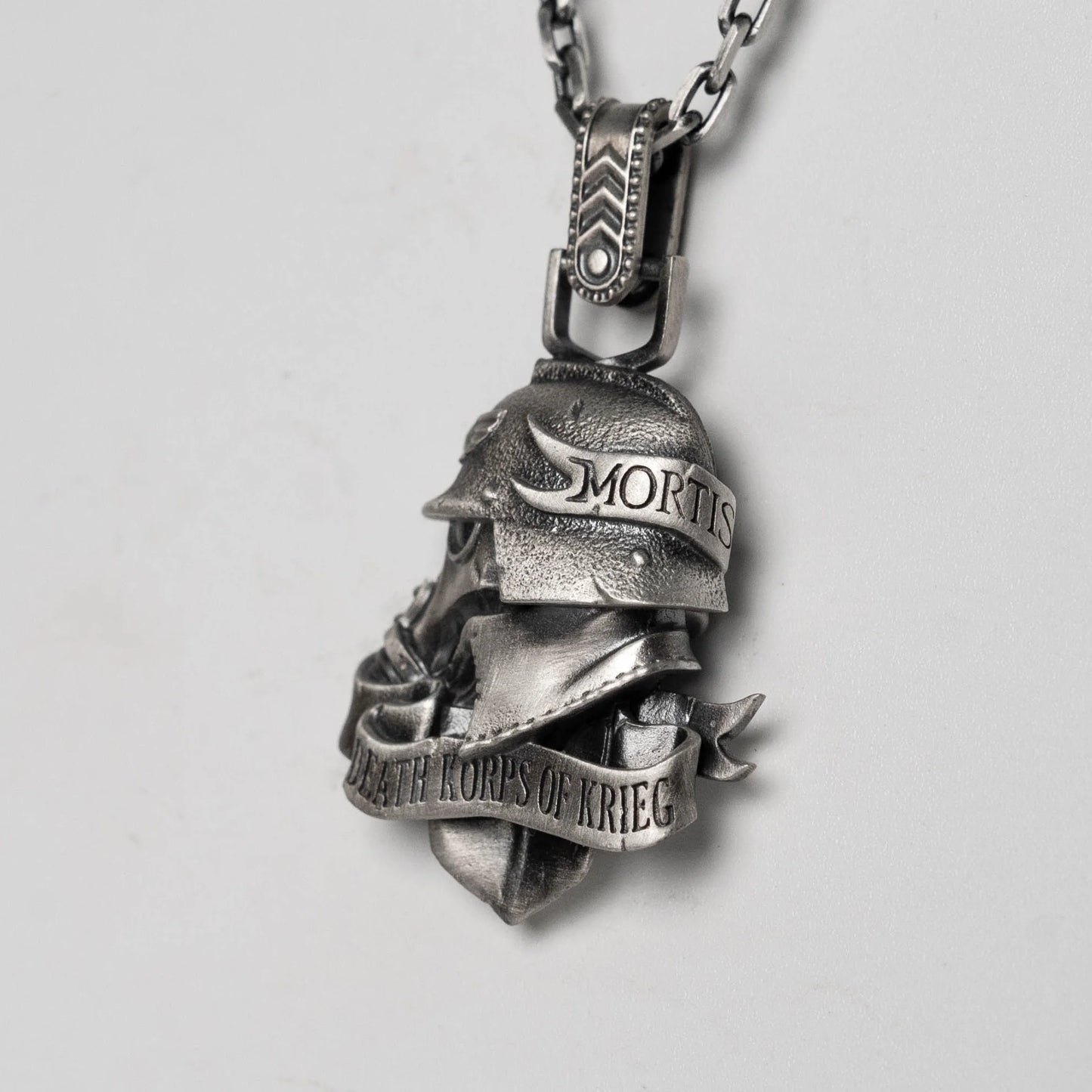 Memento Mori Pendant – Inspired by Death Korps of Krieg | Warhammer Fan Tribute Jewelry by Starforged