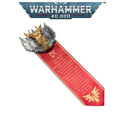 Crimson Legion Divine Seal Pin - Gothic Heroic Badge with Celestial Wings