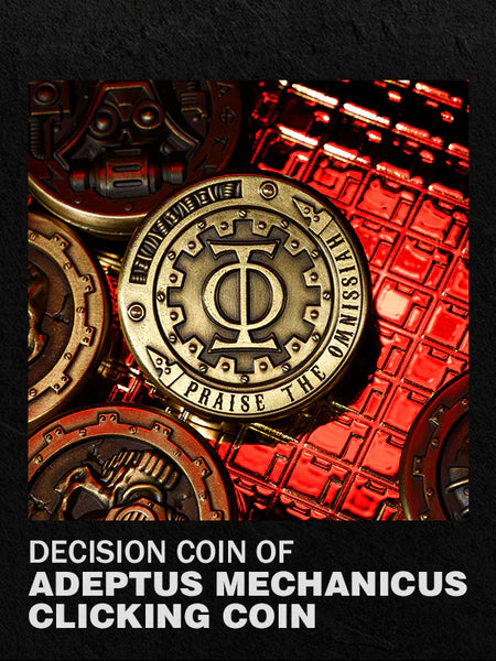 Adeptus Mechanicus Inspired Fidget Coin | Omnissiah Cult Guard Pop Coin | Warhammer 40K Fan Collectible