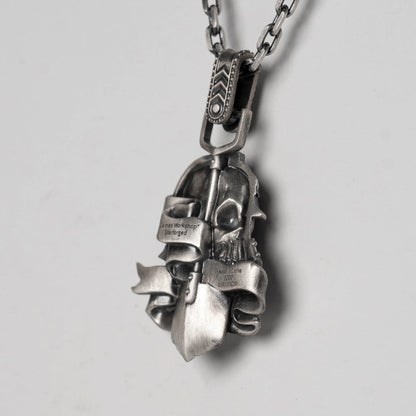 Memento Mori Pendant – Inspired by Death Korps of Krieg | Warhammer Fan Tribute Jewelry by Starforged