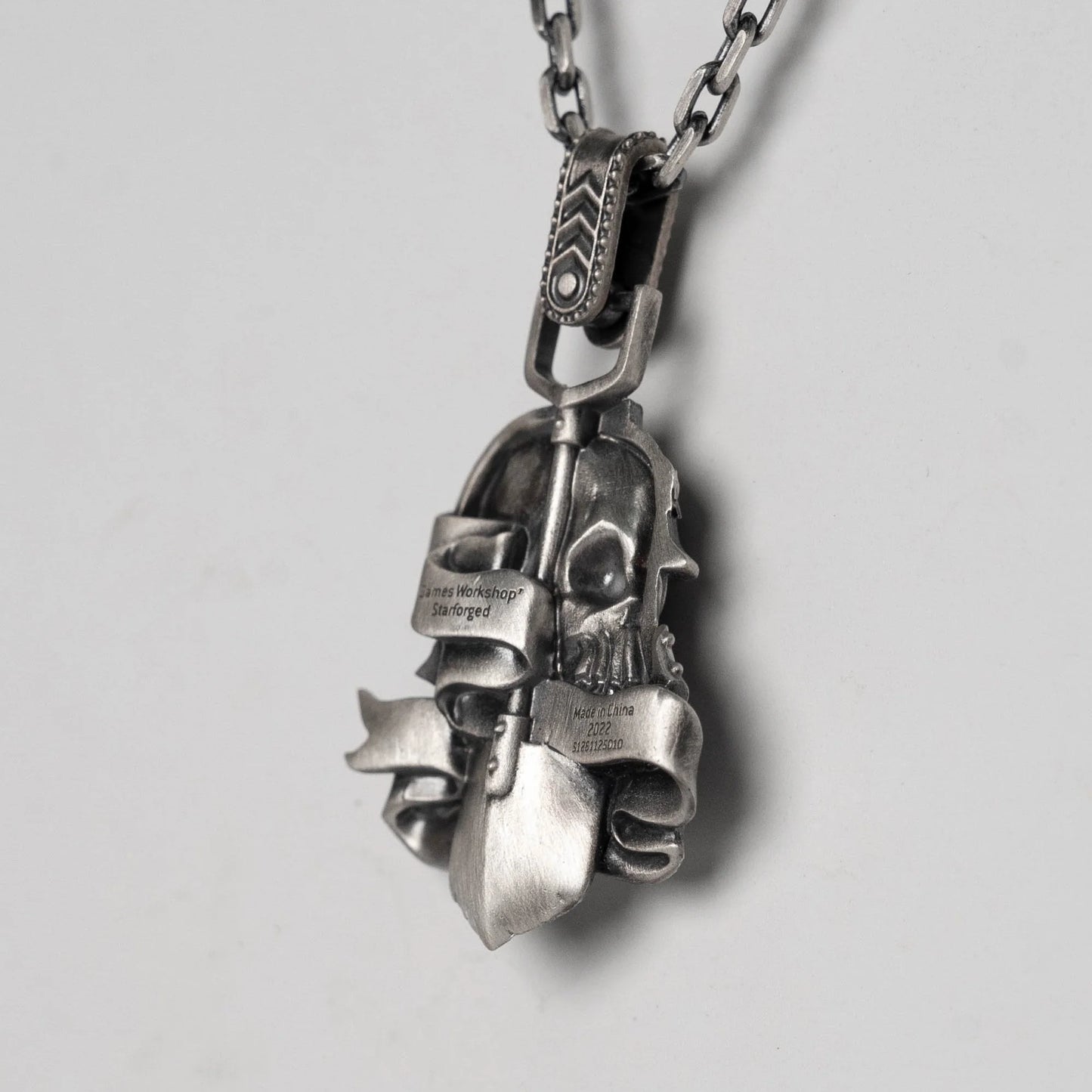 Memento Mori Pendant – Inspired by Death Korps of Krieg | Warhammer Fan Tribute Jewelry by Starforged