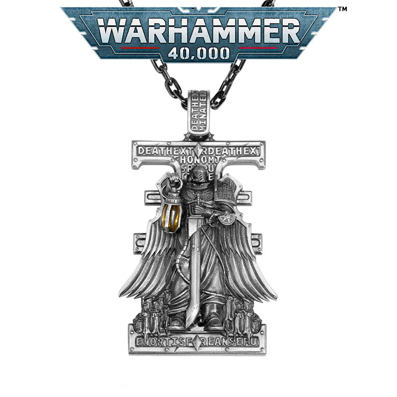Warhammer 40K Deathwatch Stigmata Pendant | Space Marine Necklace | Fan Collectible Jewelry Inspired by Warhammer