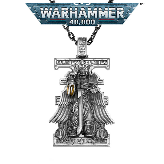 Warhammer 40K Deathwatch Stigmata Pendant | Space Marine Necklace | Fan Collectible Jewelry Inspired by Warhammer