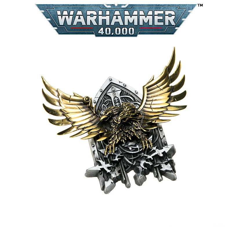 Galactic Eagle Medal Pin - Cyber Knight Brooch & Magnetic Collectible | Sci-Fi Fan Jewelry
