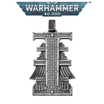 Warhammer 40K Deathwatch Stigmata Pendant | Space Marine Necklace | Fan Collectible Jewelry Inspired by Warhammer