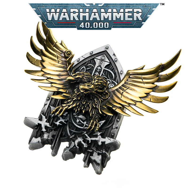Galactic Eagle Medal Pin - Cyber Knight Brooch & Magnetic Collectible | Sci-Fi Fan Jewelry