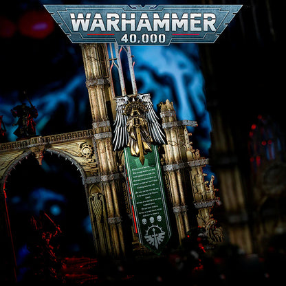 Gothic Warrior Inspired Brooch – Seal Emblem Pin | Grim Sci-Fi Badge Accessory