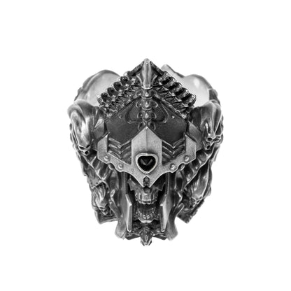 Supreme Bone Ring of Endless Death | Dark Fantasy Silver Ring | Gothic Jewelry for Undead Fans