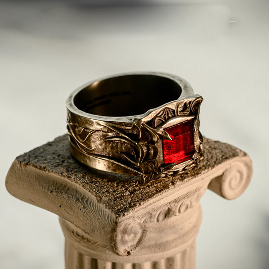Bloodbite Gothic Ring | Dark Fantasy Inspired Jewelry | Grim Warrior Fan Accessory