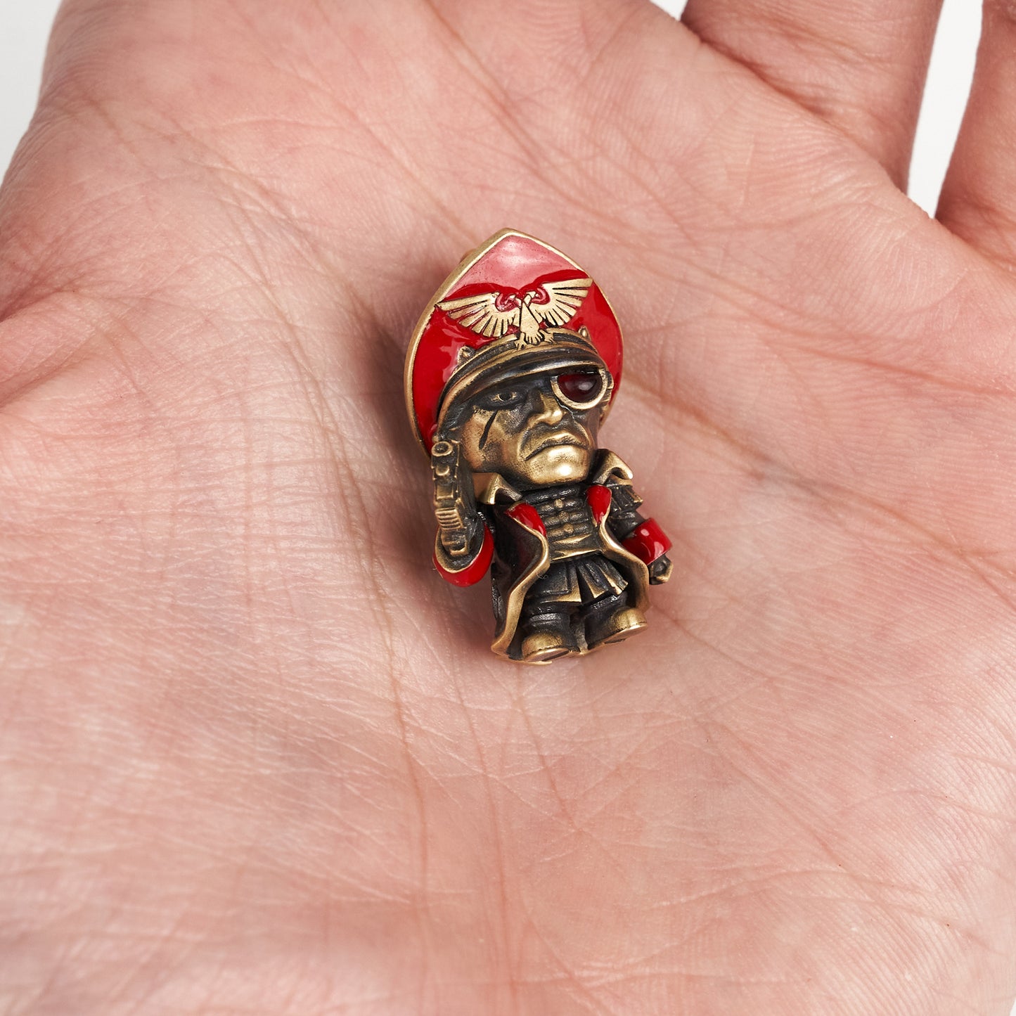 Commissar-Inspired Couple Necklace – Warhammer Fan Gift Pendant Set | Grimdark Jewelry by Starforged