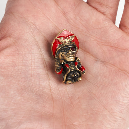 Commissar-Inspired Couple Necklace – Warhammer Fan Gift Pendant Set | Grimdark Jewelry by Starforged