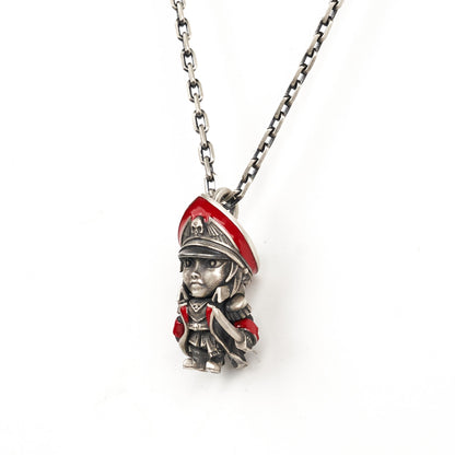 Commissar-Inspired Couple Necklace – Warhammer Fan Gift Pendant Set | Grimdark Jewelry by Starforged