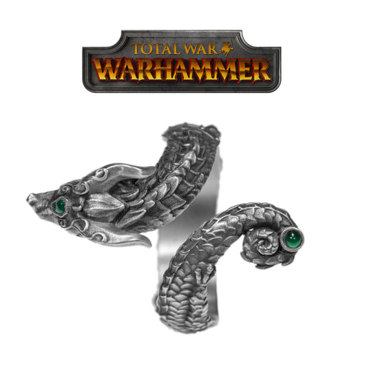 Warhammer Total War Peripheral Aurora Celestial Dragon Ring Mythical Shadow Zhaoming 925 Silver