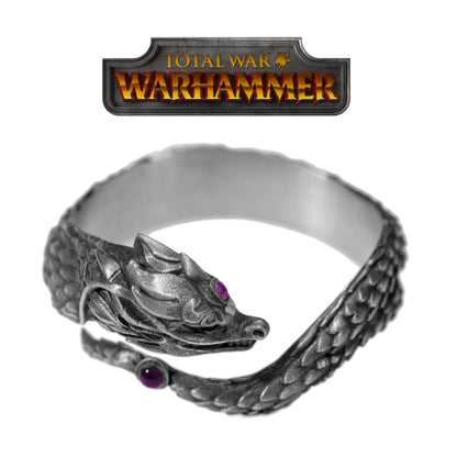 Warhammer Total War Peripheral Aurora Celestial Dragon Ring Mythical Shadow Zhaoming 925 Silver