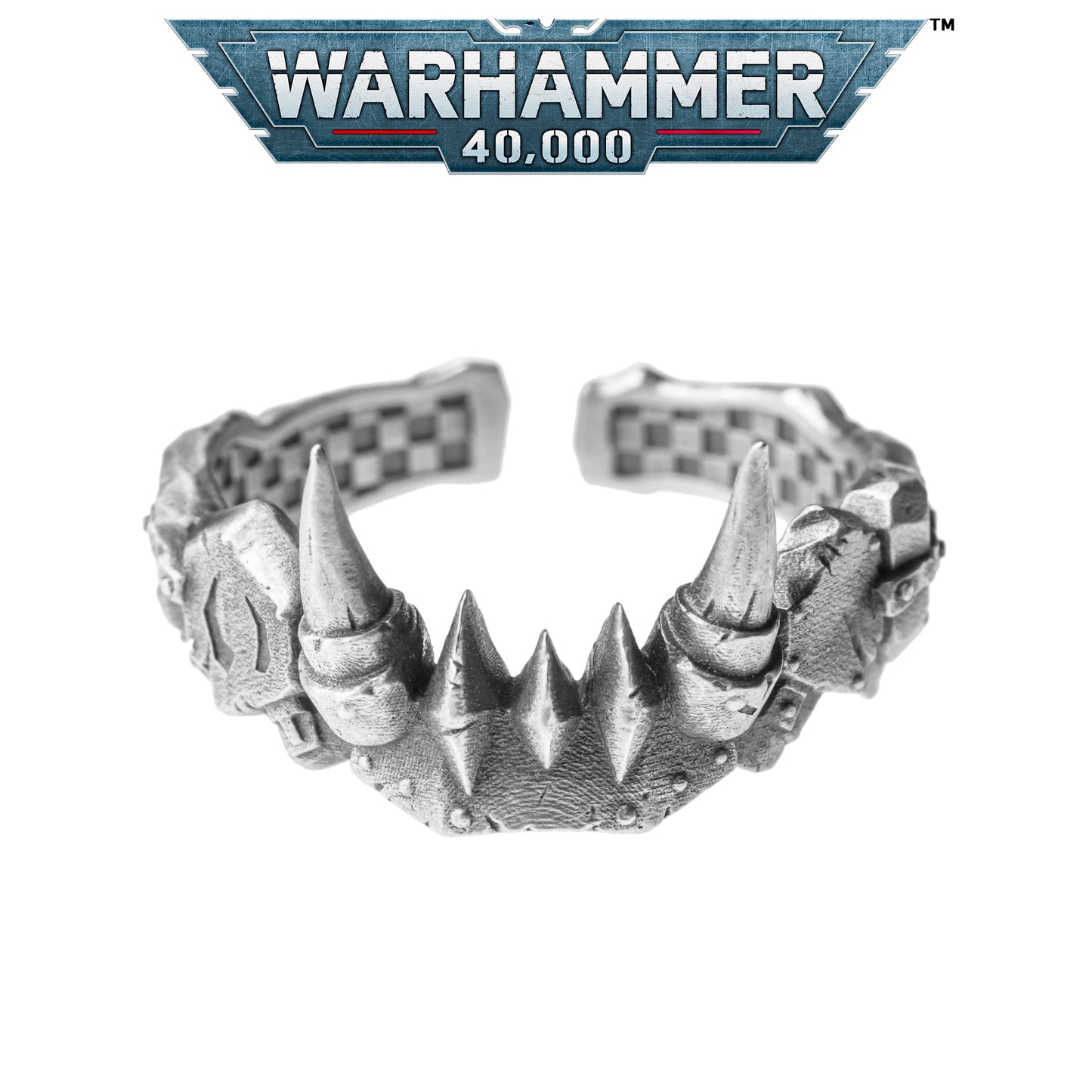 Warhammer 40K Ork Ring - 925 Silver Sculpted Hair & Dreadlocks | Ork Boyz Greenskin Statement Jewelry | Handmade 40K Gamer Ring | WH40K Gift