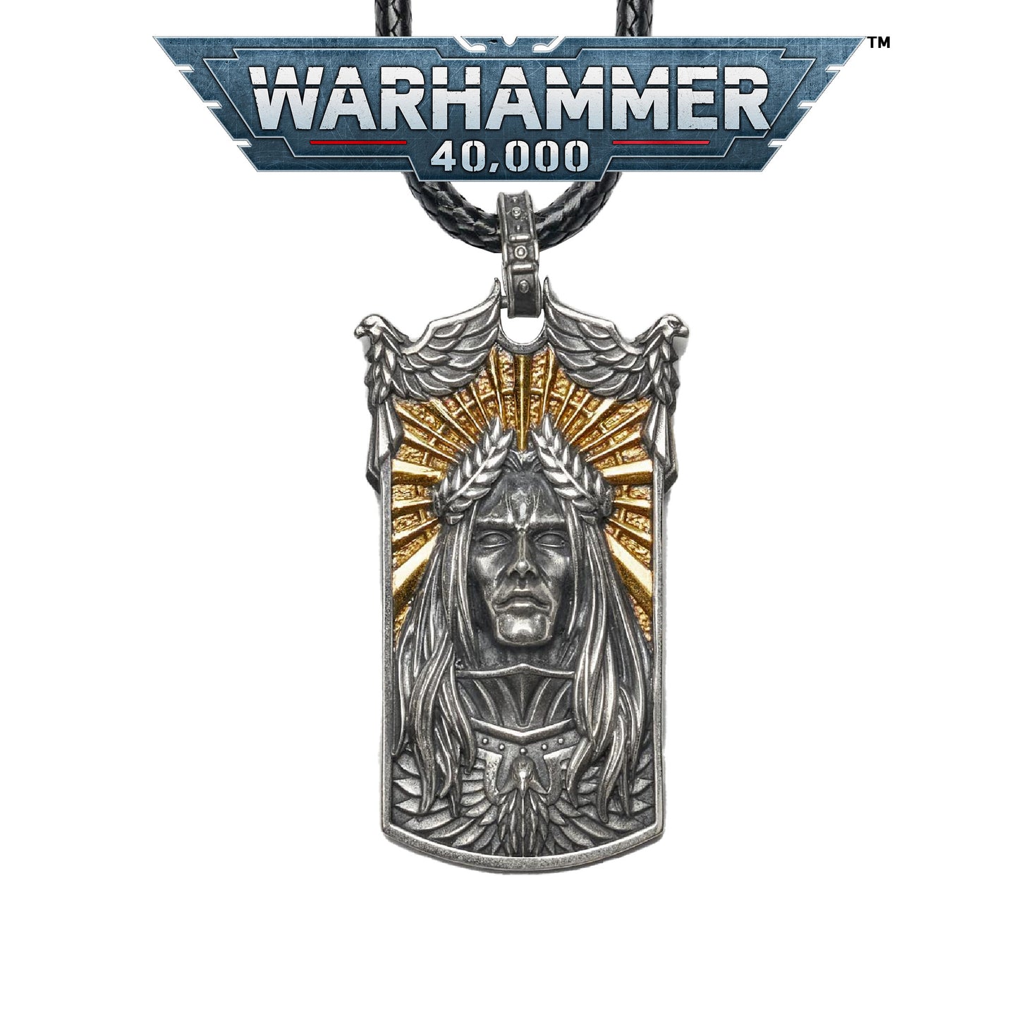Imperial Majesty Pendant | Gold & Sterling Silver Necklace | Sci-Fi Fantasy Emperor Inspired Jewelry