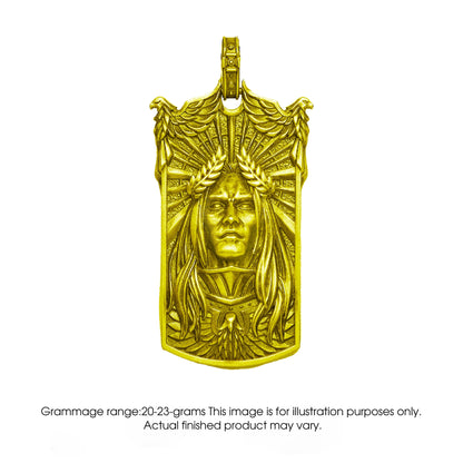 Imperial Majesty Pendant | Gold & Sterling Silver Necklace | Sci-Fi Fantasy Emperor Inspired Jewelry